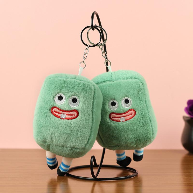 Playful Plush Mahjong Keychain Cute Red Dragon Stuffed Toy Adorable Accessory For Bags