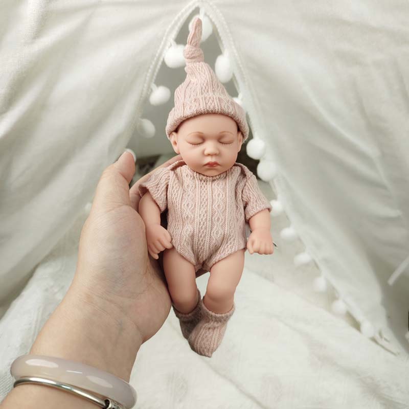 Bambola Reborn da 20CM Morbida e Corpo Intero in Vinile Bambola Reborn da 7,87 Pollici Realistica Carina Mini Bambola Neonato Giocattoli Per Adulti Regali di Compleanno