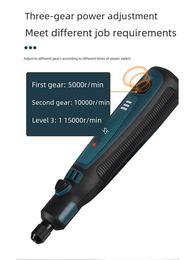 Compact Handheld Electric Grinder: Jade Polishing & Carving Tool, Rechargeable Mini Drill for Household Use