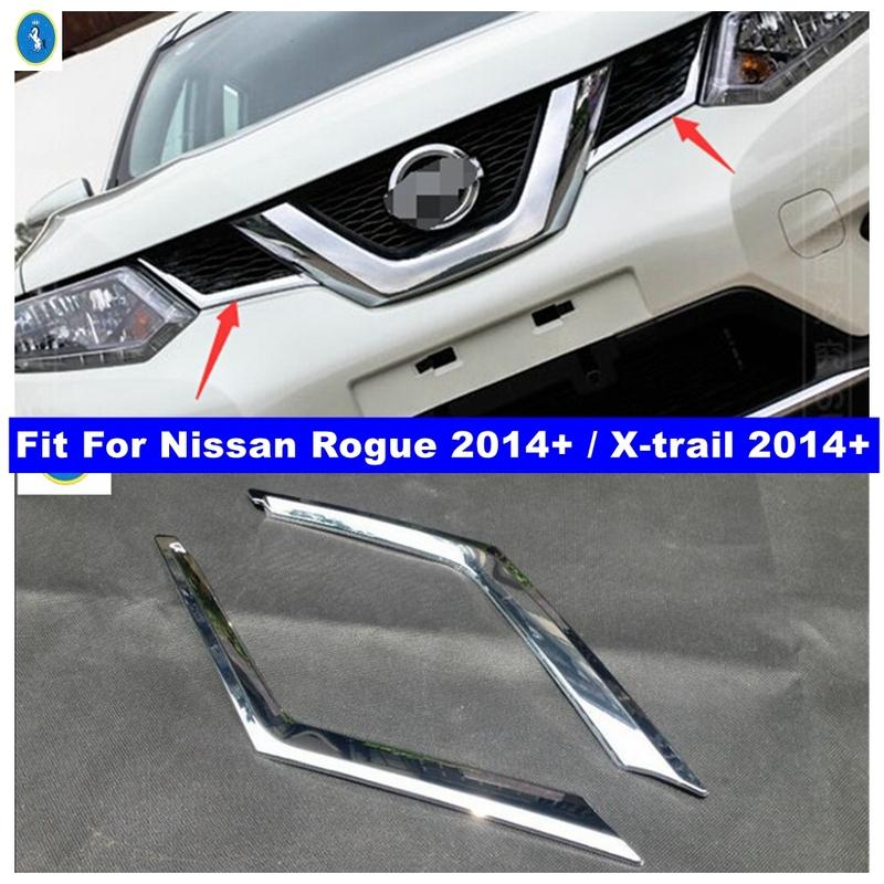 Car Front Grille Strip Molding Decor Cover Trim For Nissan Rogue 2014 - 2016 / X-trail 2014 - 2016 Shiny Exterior Accessories
