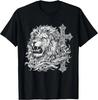 Christian Lion of Judah Cross Jesus Religious Faith Unisex T-Shirt