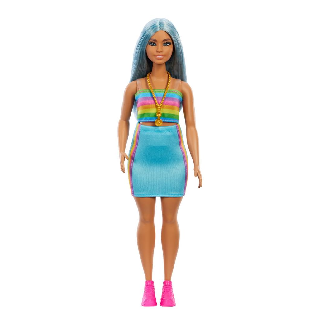 Barbie Fashionista Rainbow Top Dress Up DollHouse Ages 3 and Up Green HRH16