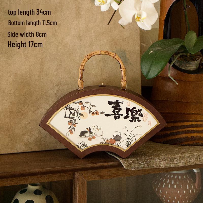 

2025 National Style 6-Piece Mooncake Gift Box - Mid-Autumn Festival Yolk Pastry Hard Box