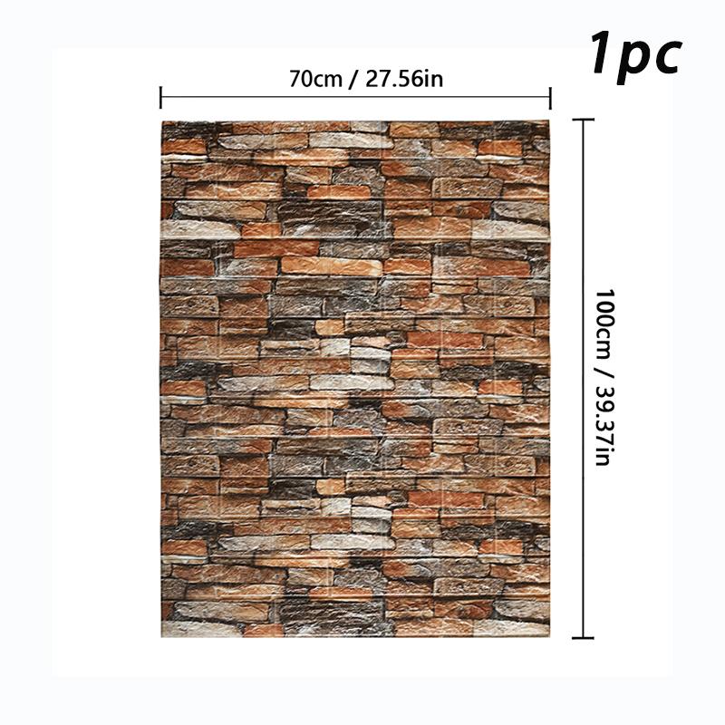 70X100cm 3D kendinden yapışkanlı antika duvar kağıdı oturma odası duvar dekorasyonu duvar çıkartmaları