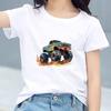 Kids Cotton T Shirt Bold Multicolor Offroad SUV Print Crew Neck Short Sleeve Tee Casual Boys Girls Summer Tops