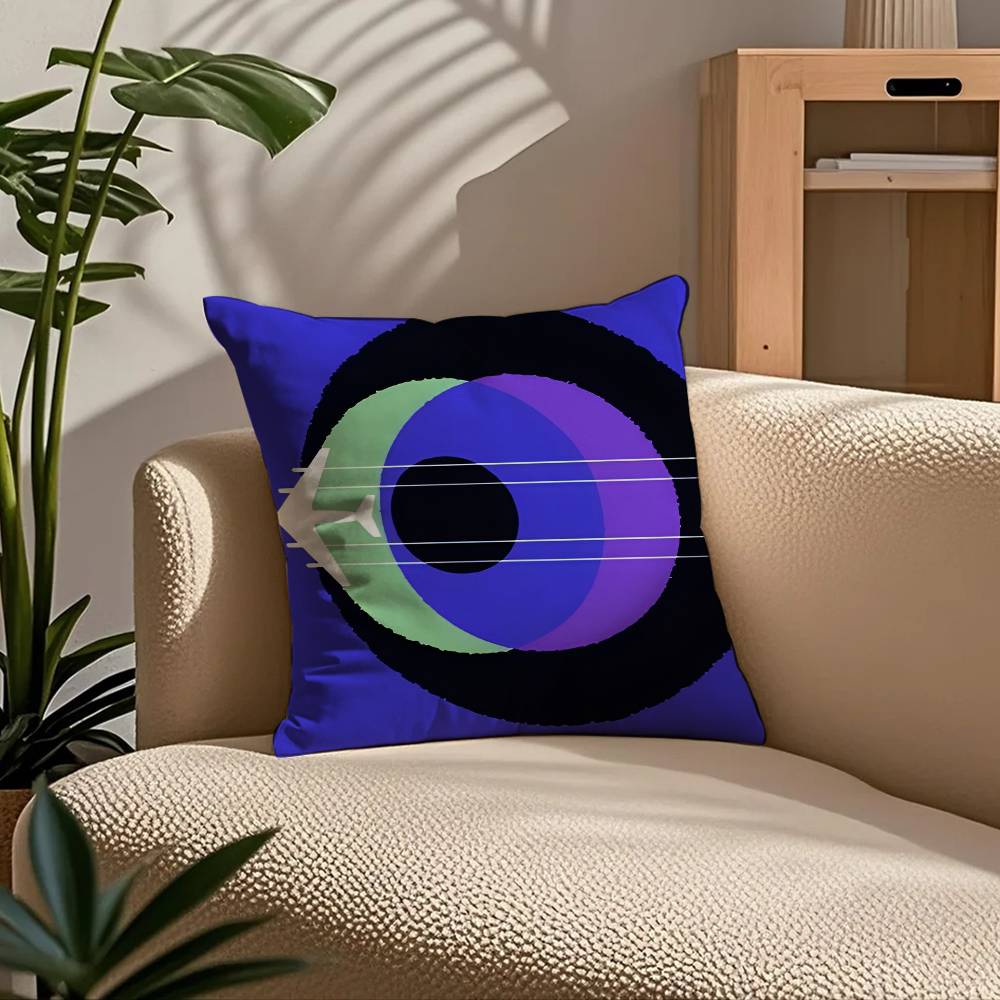 Lufthansa Airlines Pillow Case Comfort Sofa Bed Silky Elegant Invisible Zipper Custom Decorative Cushion Cover