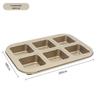 Deou Xingguang Non-stick 6-Cavity Square Bread Mold