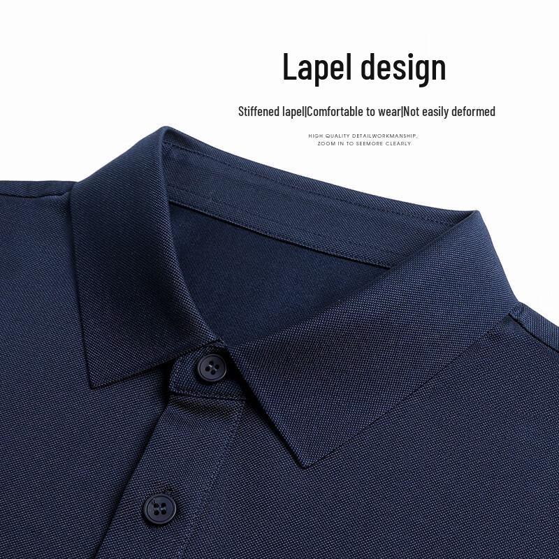 SHANSHAN Men's Mulberry Silk Blend Cool-Touch Polo Shirt