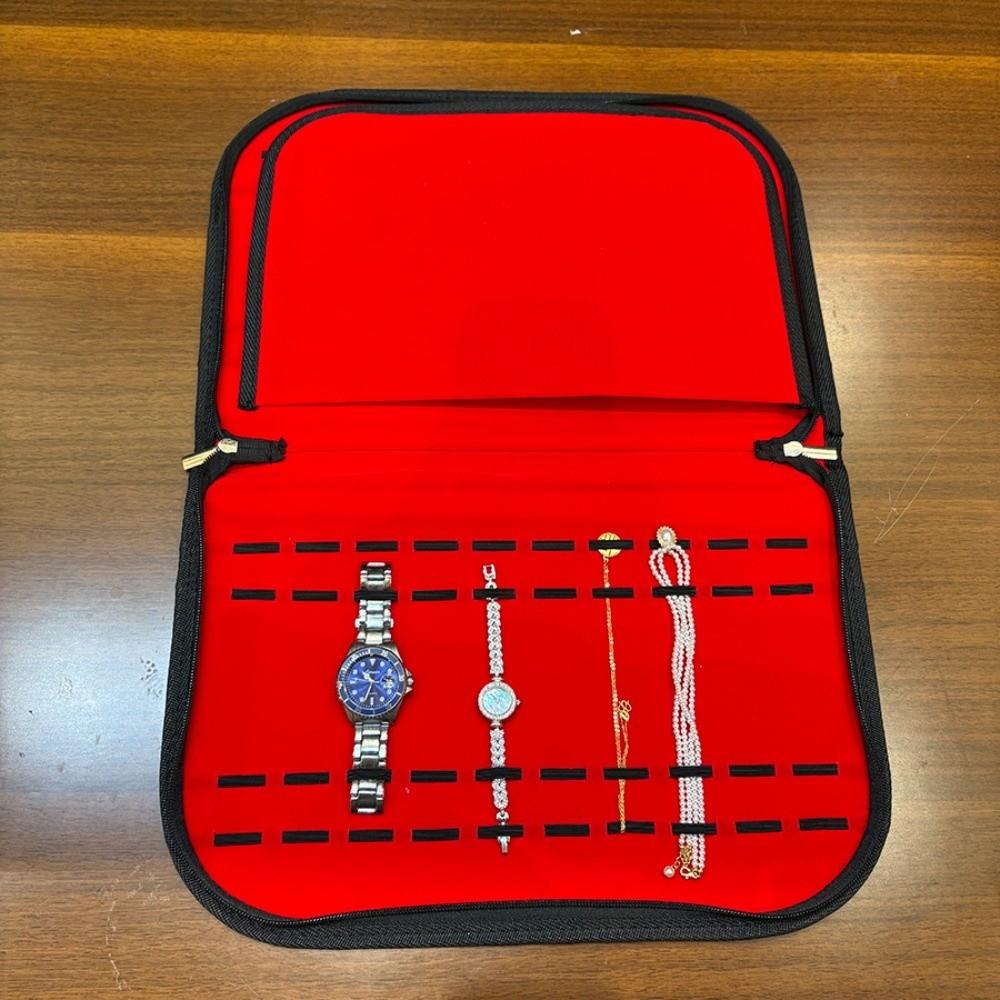 20 Slot Watch Travel Case Pouch Leather Watch Storage Bag  Exhibition