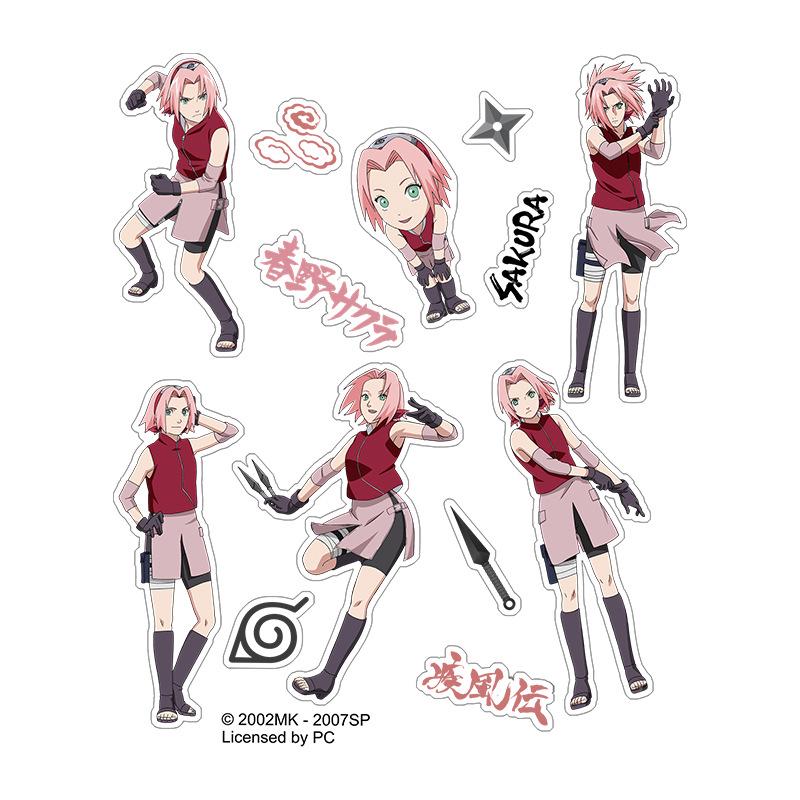 Naruto Akatsuki & Kakashi Waterproof Reusable Stickers - Genuine Merchandise