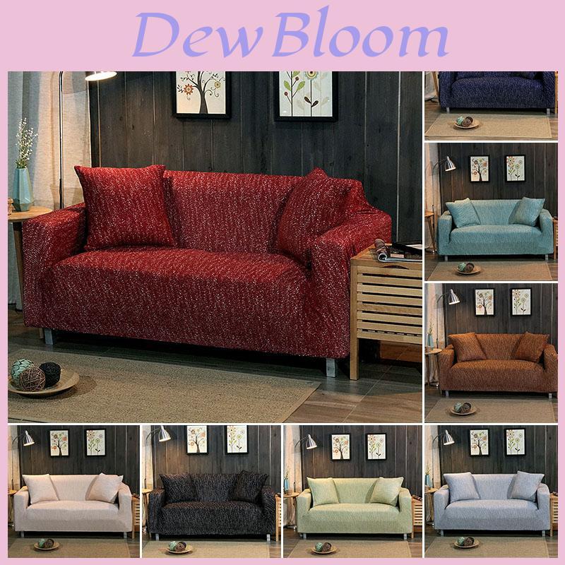 Soft Sofa Cover Stretch Elastic Fabric Sectional Couch Slipcover Wrinkle Resistant