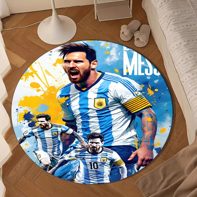 Football king Argentina Legacy Round mat Home Decor, Chair rug For livingroom,Bedroom, doormat home decor Birthday Gift Christmas Gifts