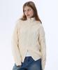 GHOST REPUBLIC Cable 2-Way High-Neck Knit Zip-Up 3 Colors Gkz-277