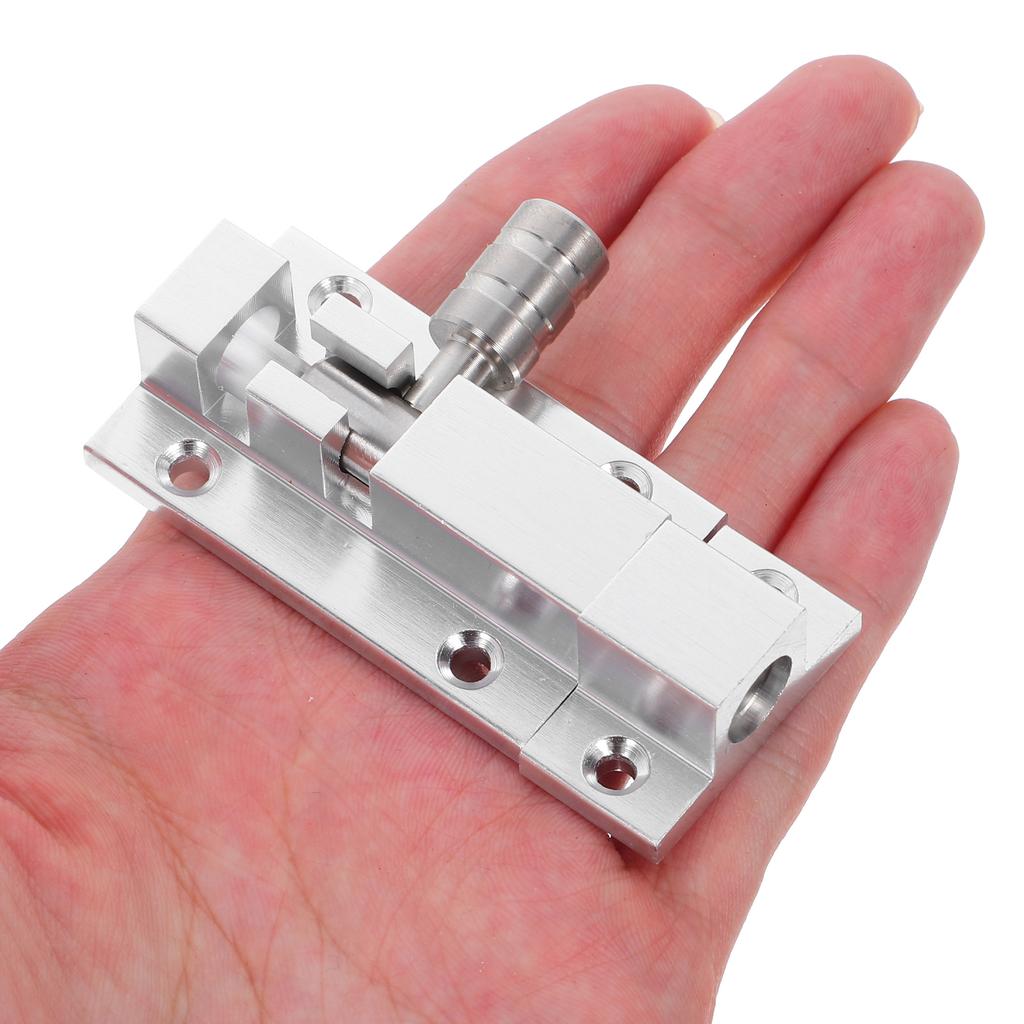 Door Lock Bolt Door Bolt Aluminium Alloy Punch-Free Bedroom Room Door Anti-Lock Latch Bathroom Household Hardware Accessories
