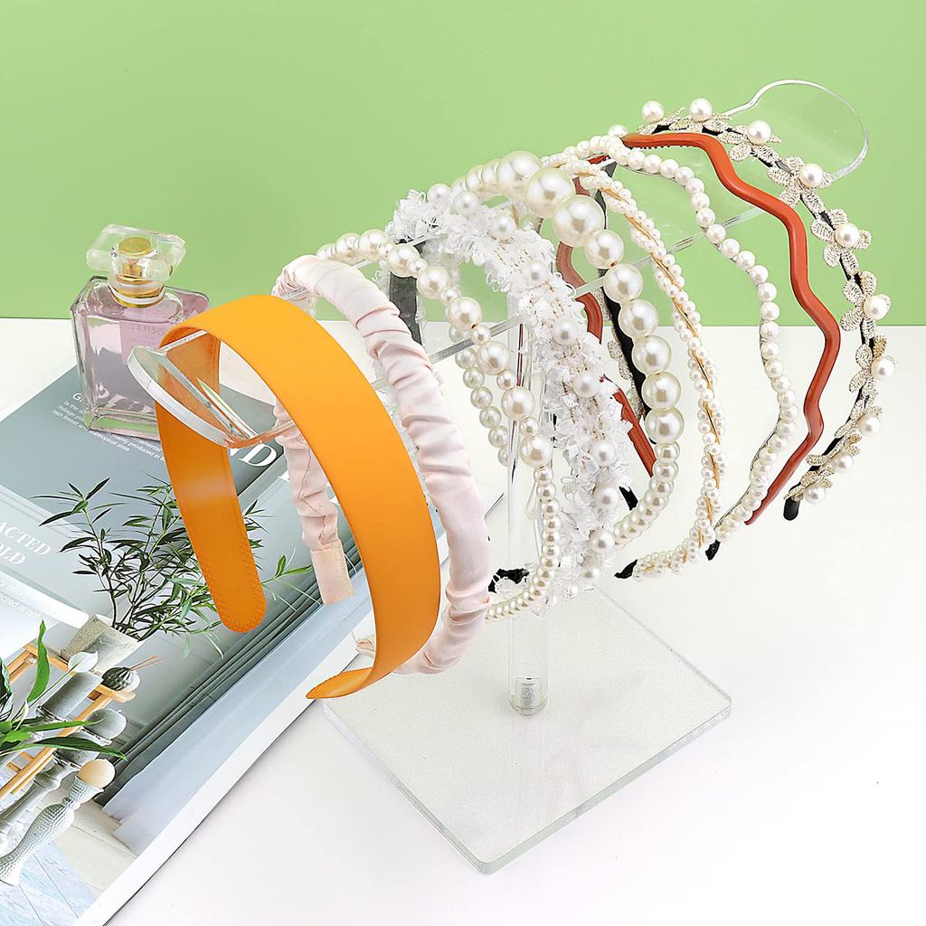 Headband Holder Organizer Acrylic Headband Stand Display Rack for Hairbands & Watches For Teen Girl & Women Home Kitchen