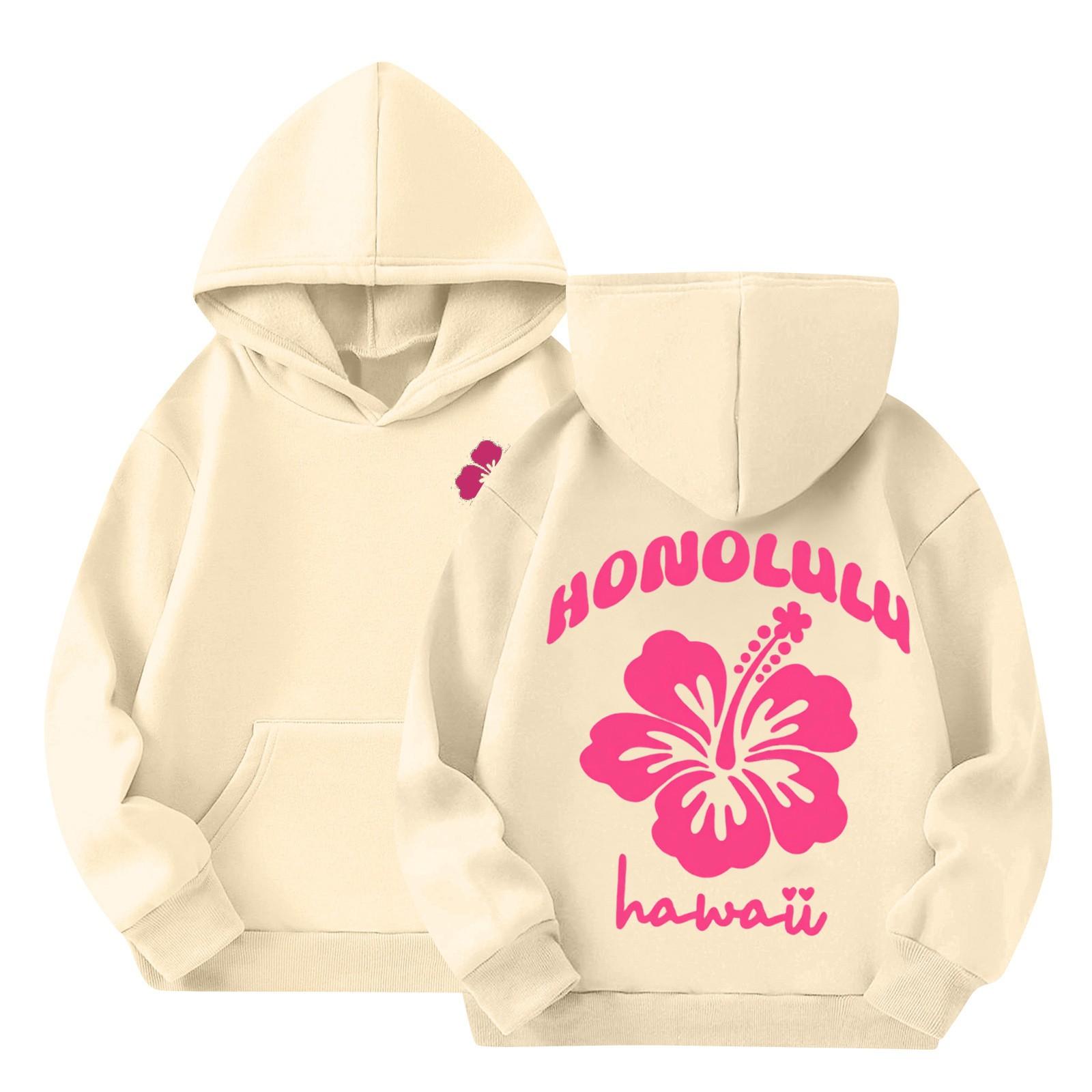 

Women s Hooded Gradient Printed Long Sleeved Sweatshirt Loose Women s Sweatshirt Sweatshirt 110 бежевий