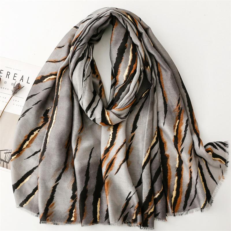 

88*180cm Leopard Print Women Viscose Scarf Summer Beach Shawl Cotton Linen Feeling Tassel Pashmina Muslim Hijab Wrap Lady 88x180cm