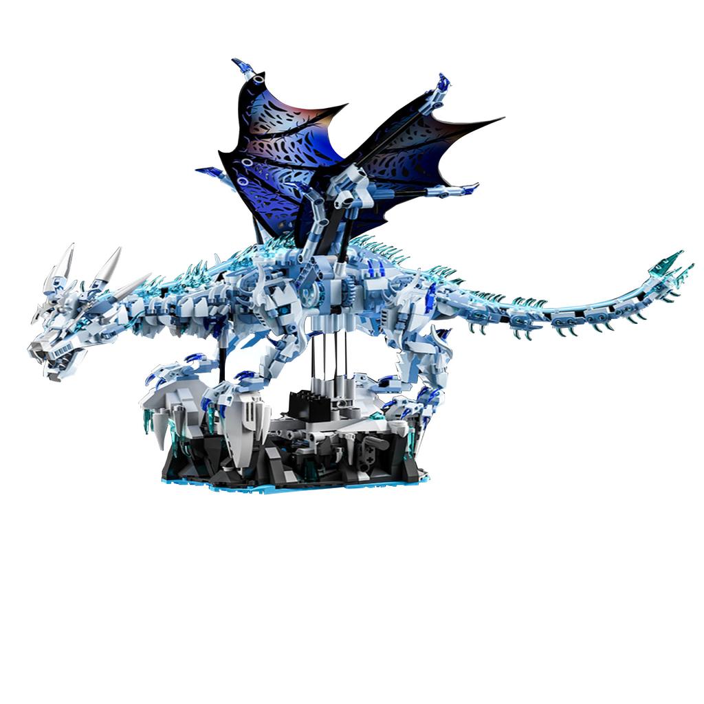 Mechanical Light, Frost, Giant Dragon, Beauty And Handcrafted Building Block Toy Model Ornaments For Boys And Girls