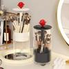 Plastic Makeup Brushes Holder with Lid Cosmetic Brushes Storage Box Makeup Brush Organizer  Desktop