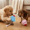 Food Shape Squeaky Pet Toy Dual Color Cat Play Toy Cute Design Ice Cream Toy  For Cat