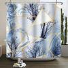Geometric Shower Curtain Modern Abstract Brown Marble Luxury Gold Bronze Bathtub Screen Waterproof Bathroom Decor