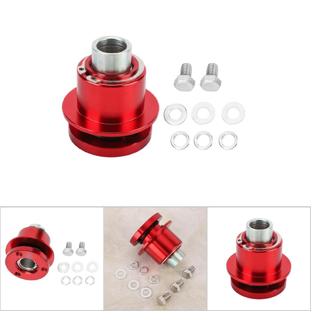 Car Quick Release 360 degrees  Steering Wheel Hub Adapter Kit 310‑101 (Red)
