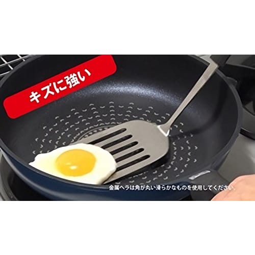 Pearl Metal Lightweight Frying Pan, 28cm, for Gas Stoves Only, Incredibly Lightweight, Blue Diamond Coat, HB-2018 (Not Induction Compatible)