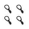 4 Peças L Track Encaixe de Amarração com Pino Duplo Aço Carbono Controle Seguro de Carga para Caçamba de Caminhão Trailer Pickup RV ATV Preto