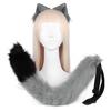 Plush Simulation Cat Ears Cat Tail Cosplay Cat Set Handmade Animal Ears Headband Tail Comic Show Accessories