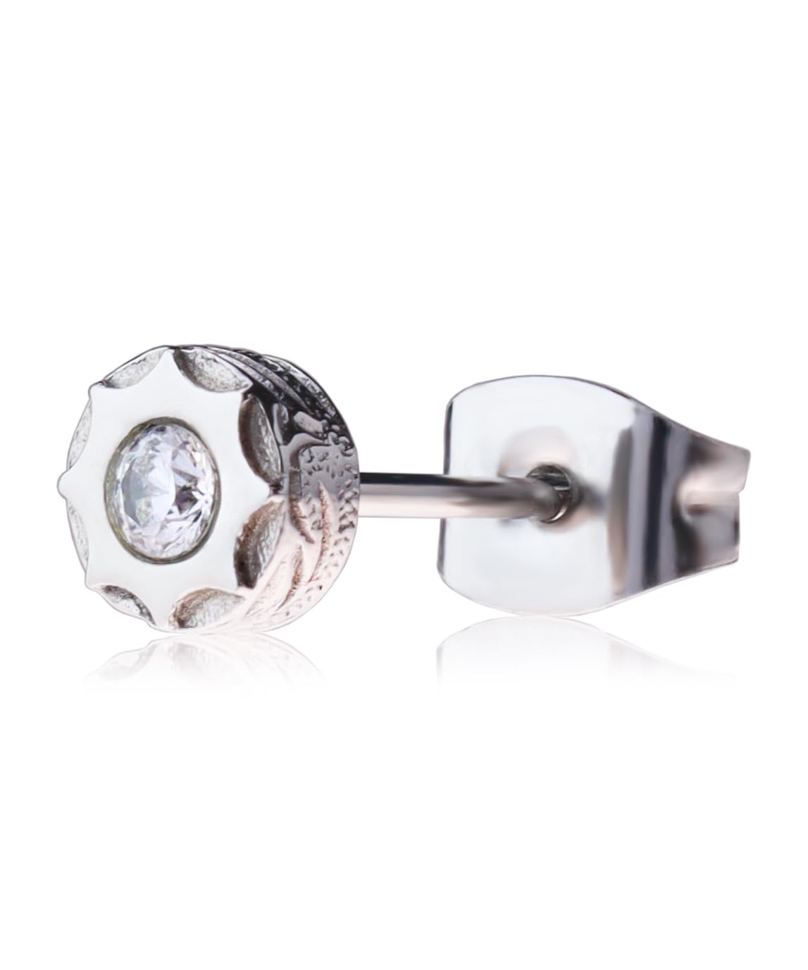 

LION HEART Earrings LH-1 Hawaiian Stud Earrings Zirconia Surgical Stainless Steel Men s Direct Sales