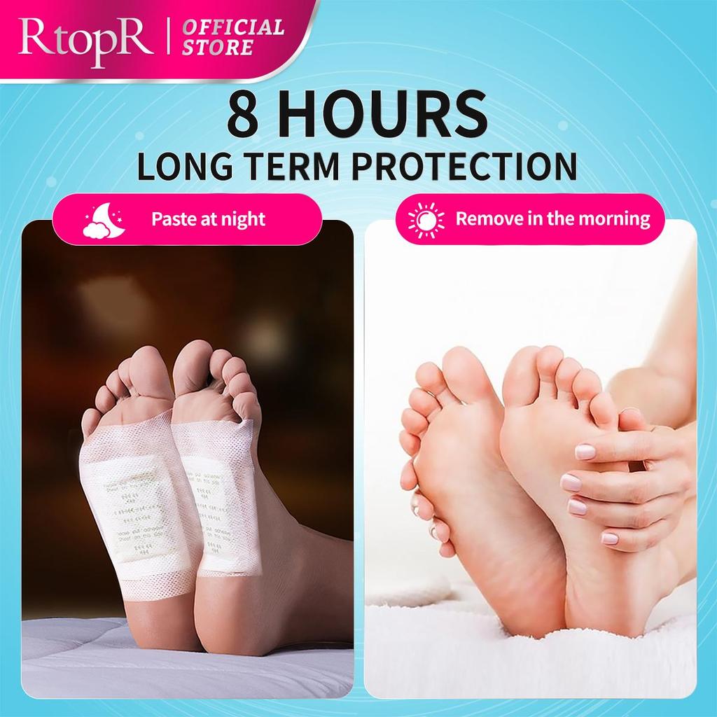 RtopR 1 Box Wormwood Health Body Detox Foot Patch Effective Improve Sleep Quality Organic Detox Beauty Slimming Feet Cleansing Patch