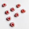 Small Transparent Red and White Acrylic Heart Beads for DIY Jewelry Making
