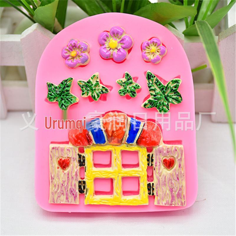 Mushroom House Fairy Tale Silicone Mold for Log Cabin Cakes and Chocolates