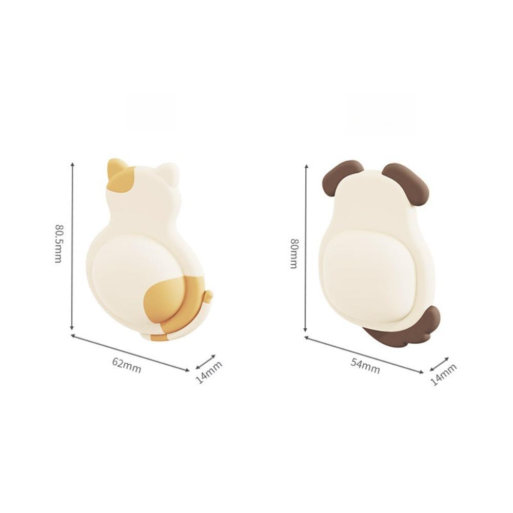2/4PCS Adorable Pet Door Stopper 3D Dog Cat Penguin Panda Anti Collision Self Adhesive Bumper for Door Handle Fridge Chair