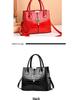 Women's Large Capacity Bright Leather Handbag - 2025 Autumn/Winter Stone Pattern Shoulder Bag