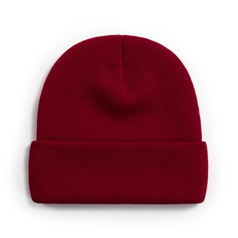 Knitted Beanie Cap Winter Accessories Multicolored Beanies Custom Embroidery Acrylic Fashion Skullies Hats Winter Knitted Hat