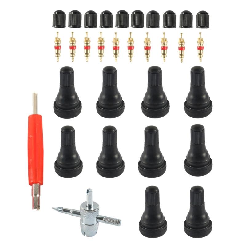 Comprehensive 32 Piece Installation Kit For Easy Valves Cores Replacement In Car Bicycles & Motorcycle Ergonomic Handle 1