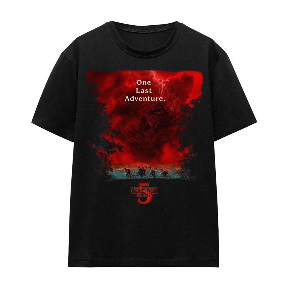 

Stranger Things 5 Vecna Облака Постер Женская Футболка 100% Хлопок Мужские Футболки Топ S-2XL, Черный L