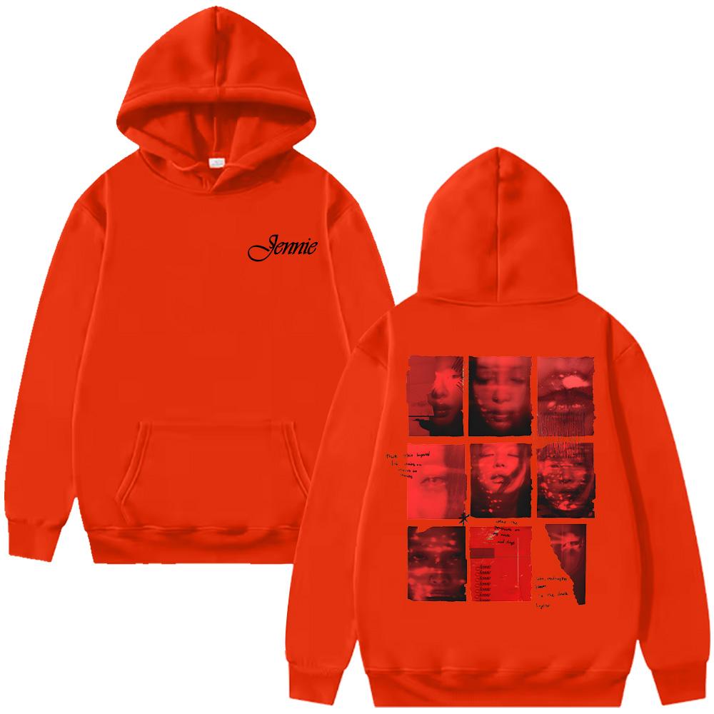 

Back To School Lyric Hoodie Jenniee Retro Graphic Clothes Pullover High Street Long Sleeve Sweatshirt Women Men Loose Streetwear XXXL оранжевый
