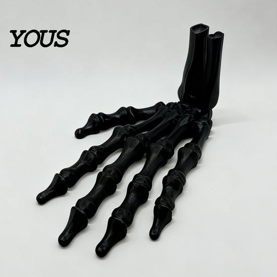 Skeleton Hand Figurine 3D Printed Figurine, Spooky Bone Statue for Desktop Sculpture Halloween Party, Gothic Model, Desk Decor Decoration