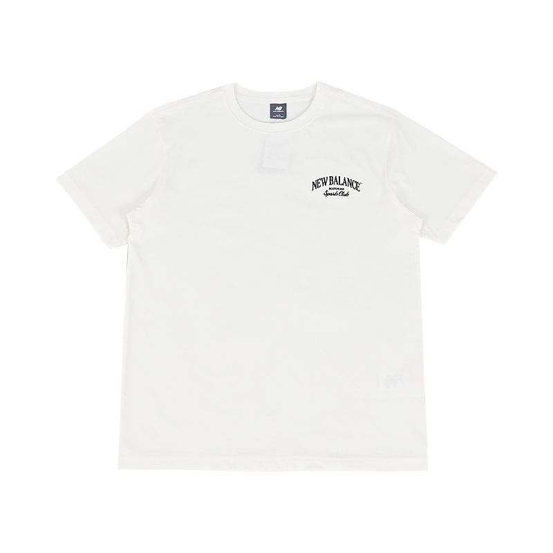 New Balance T Shirts Men s IV Ivory White Crew Neck Moderate NEF31271-IV L