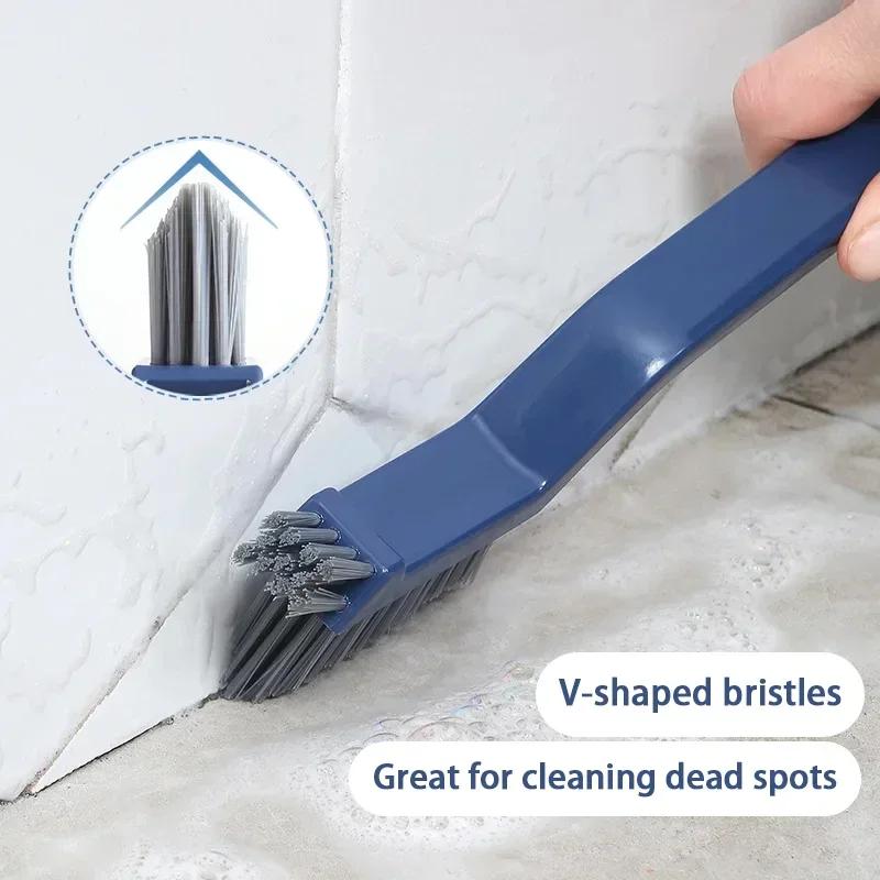2025 Effective Cleaning Brush for Corners and Gaps 2-in-1 Multipurpose Bathroom Floor Tiles Toilet Ceramic Tiles Gaps Corners