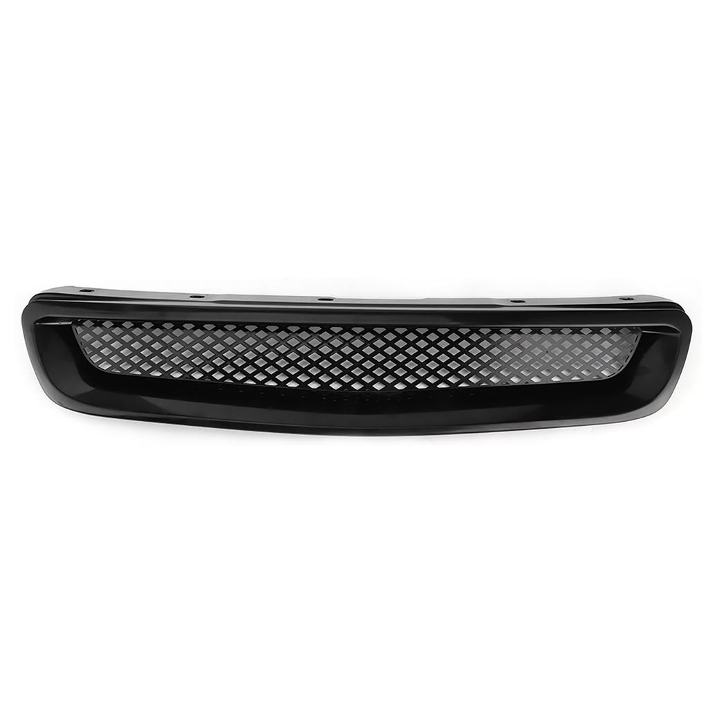 Front Hood Bumper Grille Intake Mesh ABS Black Grill Fits for Honda Civic 1999 2000