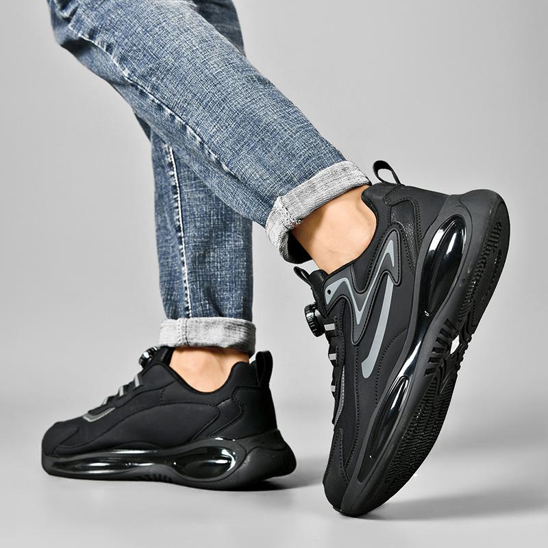 Nové univerzální volnočasové tenisky Pánské kožené běžecké boty pro muže Vzduchové odpružení Jogging Chůze Sportovní obuv Venkovní Pánská obuv