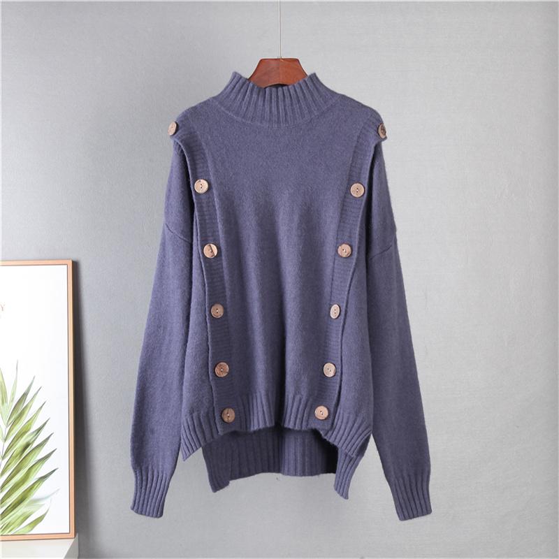 Hirsionsan Ležérní měkká pletená souprava Dámské 2021 Podzim Zima Svetr & Mrkvové kalhoty 2 kusy Dámský outfit Tepláky Haremové kalhoty