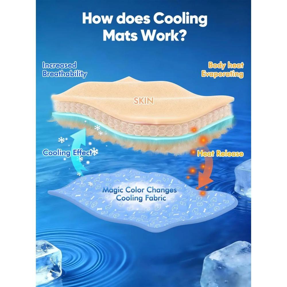 Dog Cooling Mat Summer Pet Ice Pad Extra Large Cool Bed for Small Medium Big Dogs Cats Durable Pet Cooling Blanket Sofa Mat