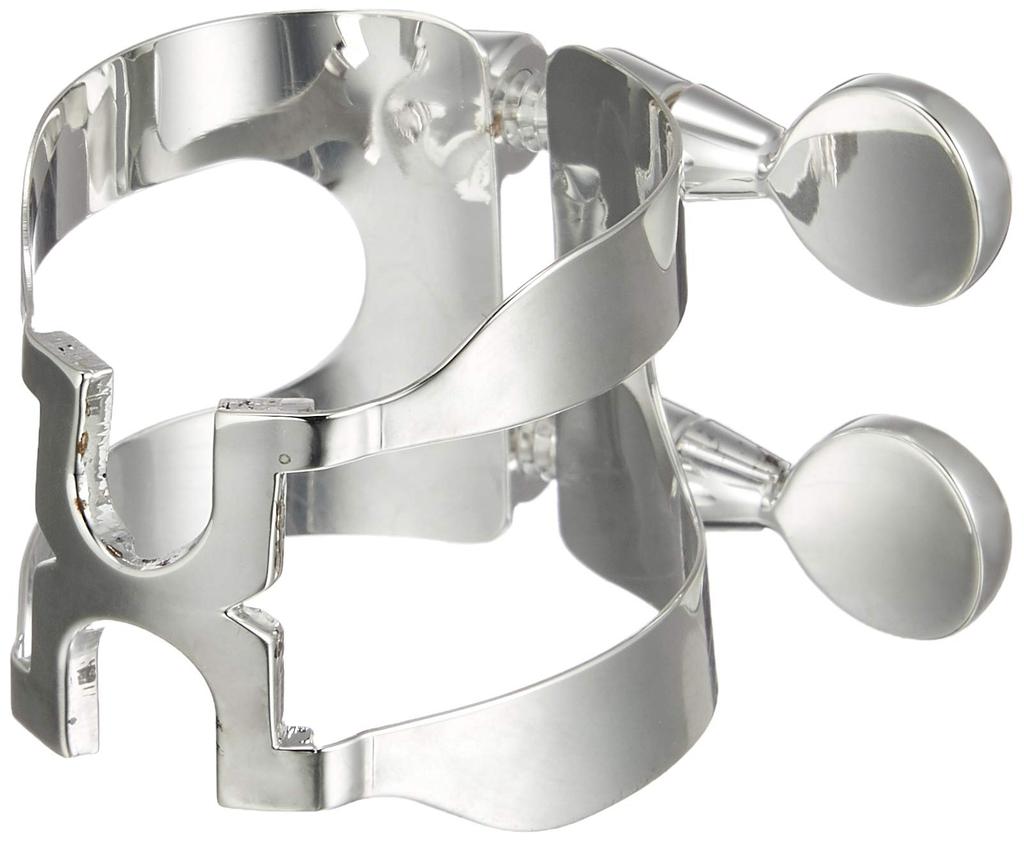 Harrison Hertz Alto Saxophone Ligature A2, Silver Plated Finish