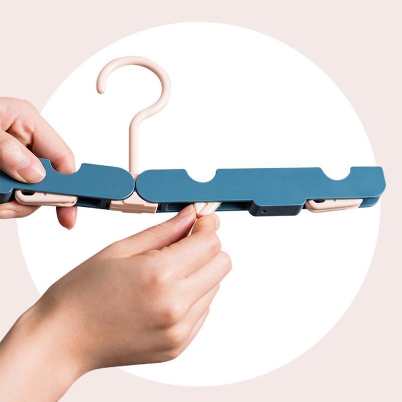 Travel Folding Hanger Portable Mini Hangers Drying Rack For Outdoor Non-Slip Easy Storage Space Saving Storage Organizer