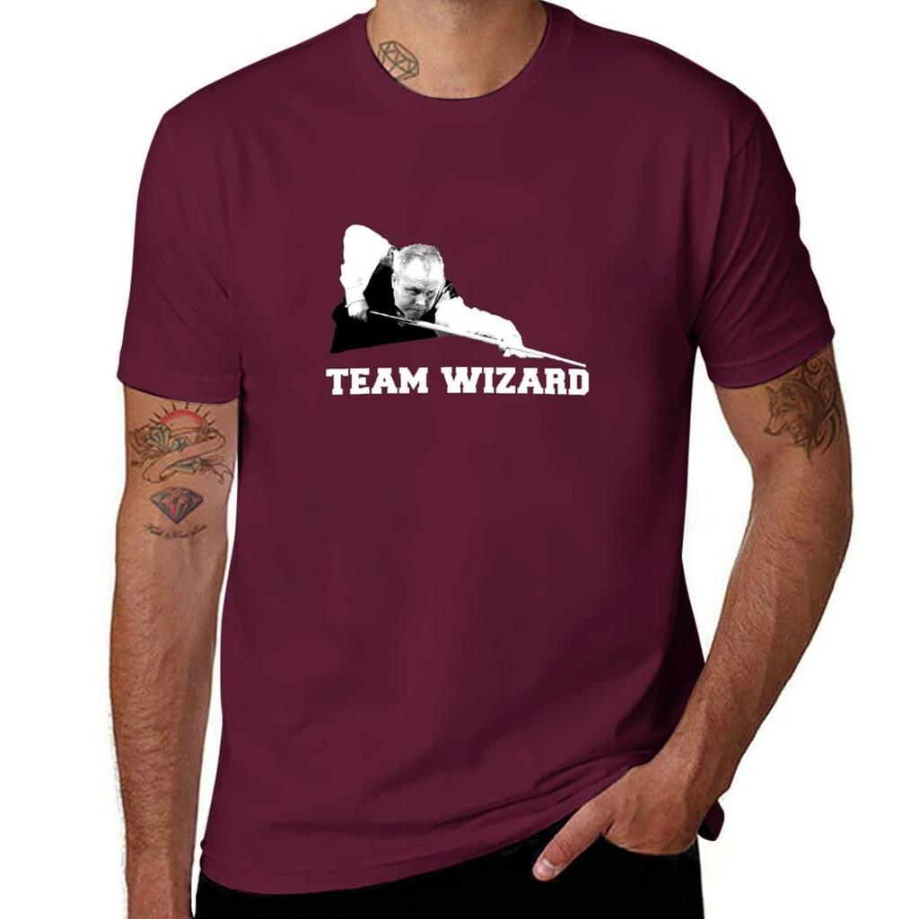 Snooker - Team Wizard (John Higgins Fans) T-Shirt Cute Clothes Tops Customizeds T-shirts for Men Cotton