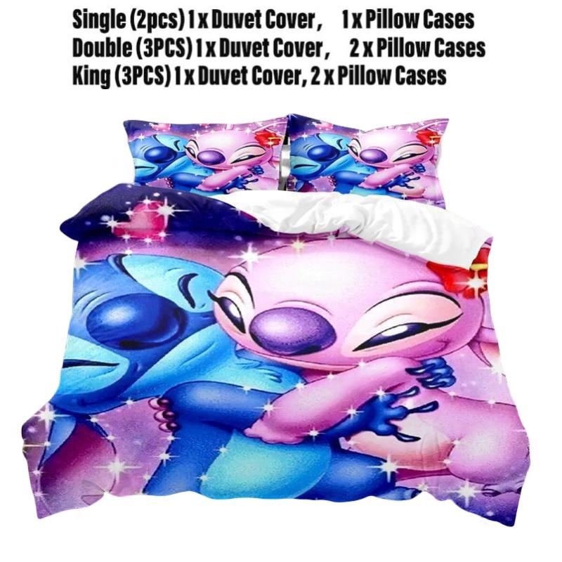 Stitch Series Digital Print Bedding Set Two Or Three Pieces Modern And Simple Style